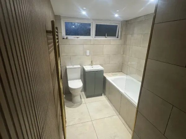 Completed bathroom renovation in Falkirk by LJD Home Improvements