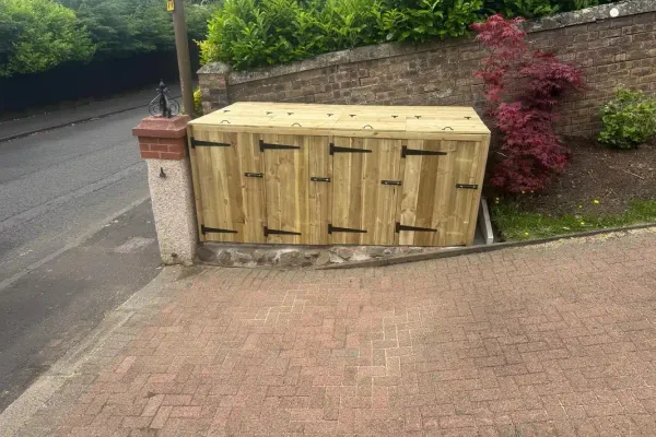 Bike shed installation in Falkirk