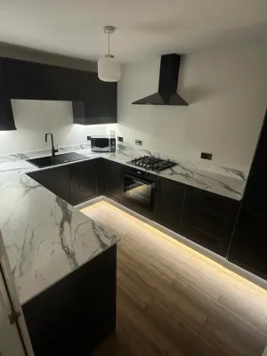 Kitchen refurbishment as part of an all-trades renovation in Falkirk
