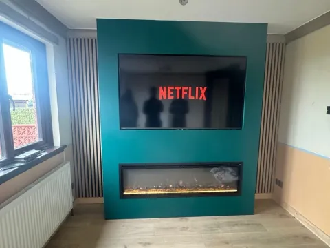 Media wall installation in Falkirk by LJD Home Improvements