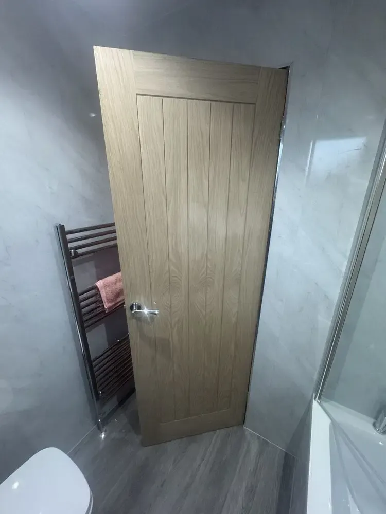 Solid oak internal doors fitted in Falkirk by LJD Home Improvements